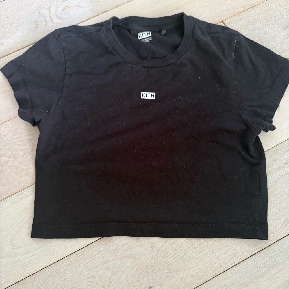 Kith Black Cropped T-Shirt